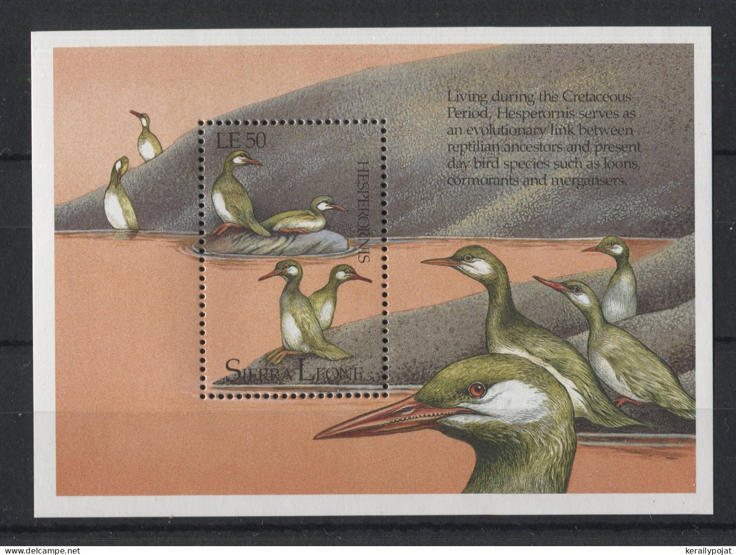 Sierra Leone - 1992 Prehistoric Animals Block MNH__(TH-23026) - Sierra Leone (1961-...)