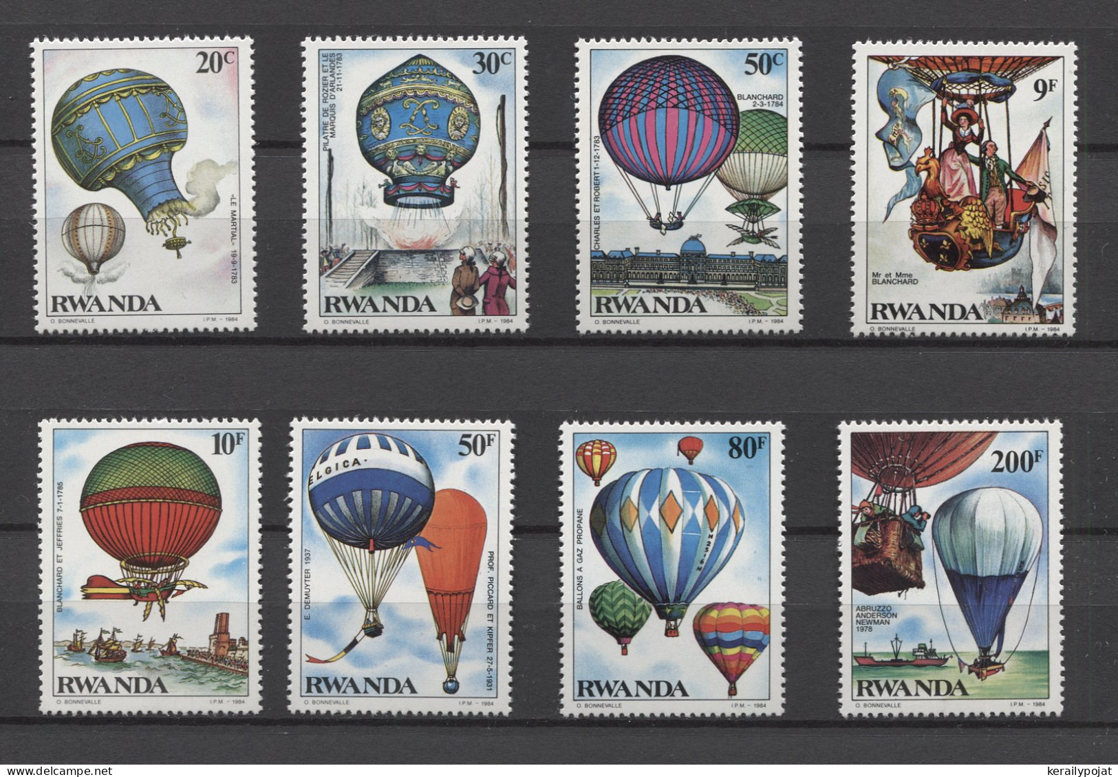 Rwanda - 1984 200 Years Of Aviation MNH__(TH-23578) - Unused Stamps