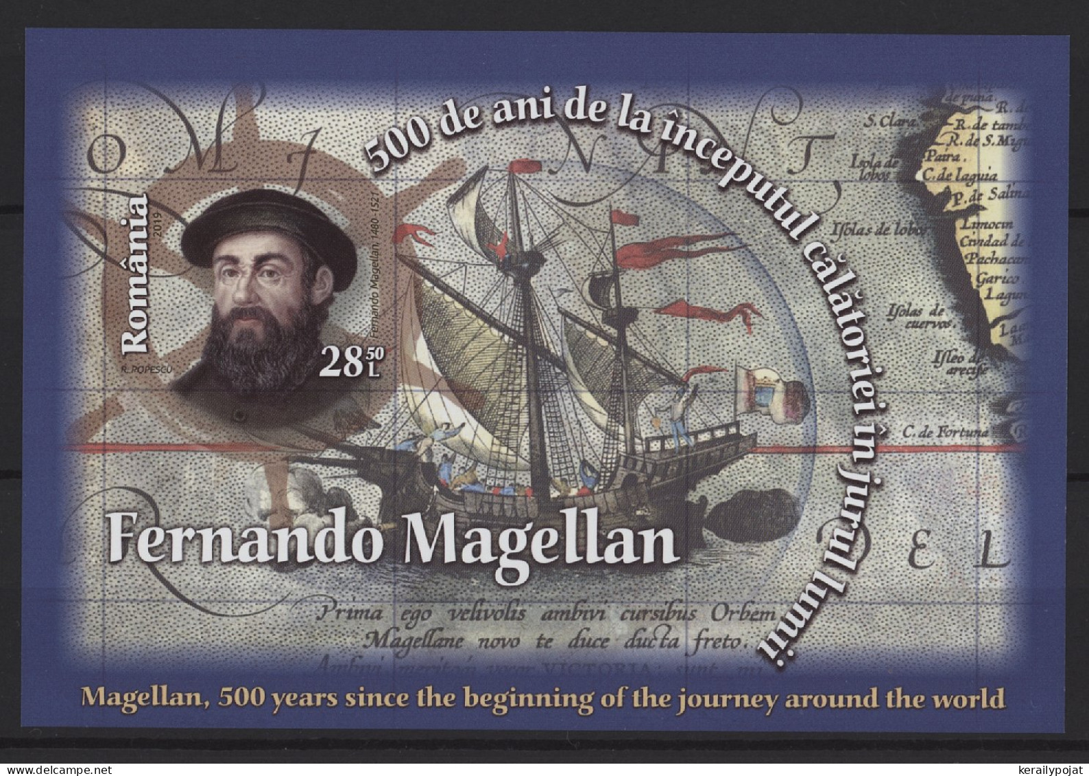 Romania - 2019 Start Of The First Circumnavigation Block MNH__(TH-25974) - Blocs-feuillets