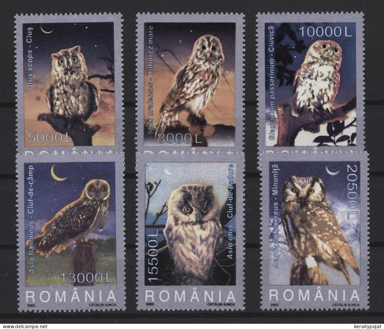 Romania - 2003 Owls MNH__(TH-27231) - Ongebruikt