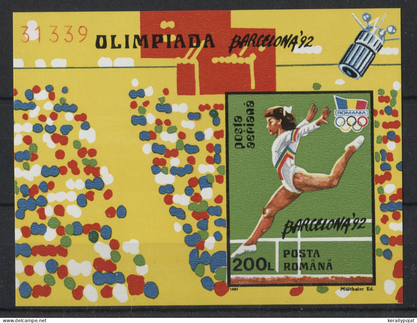 Romania - 1992 Summer Olympics Barcelona Block (2) MNH__(TH-23543) - Hojas Bloque