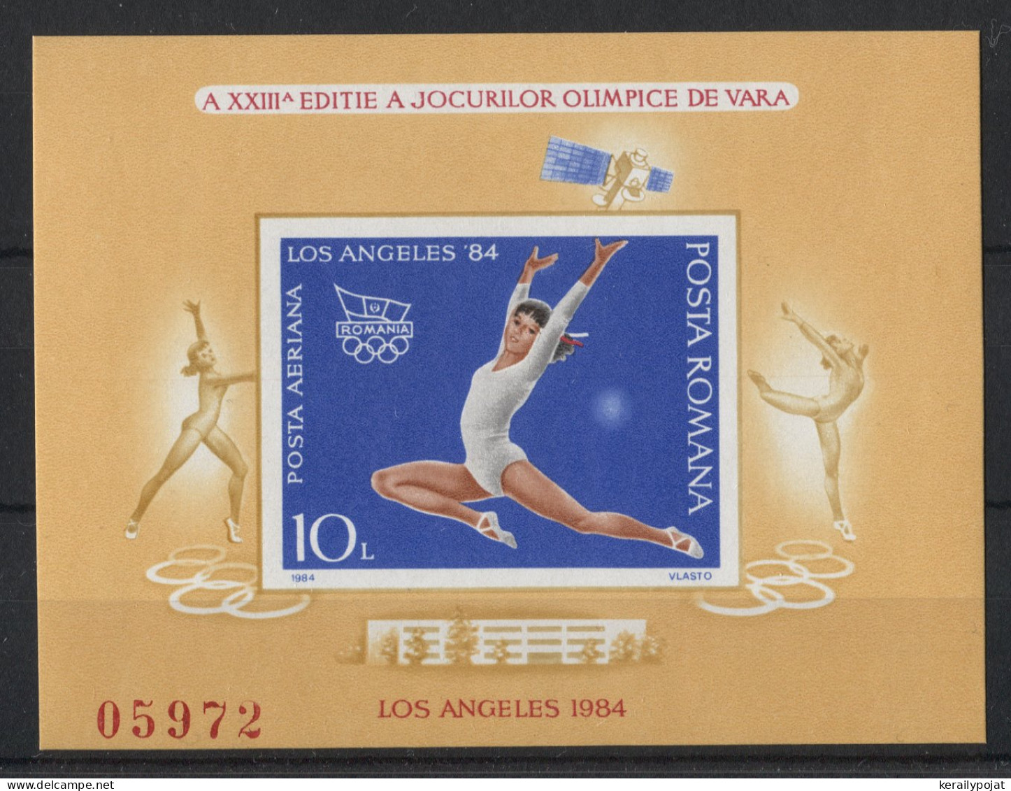 Romania - 1984 Summer Olympics Los Angeles (II) Block (1) MNH__(TH-23534) - Hojas Bloque