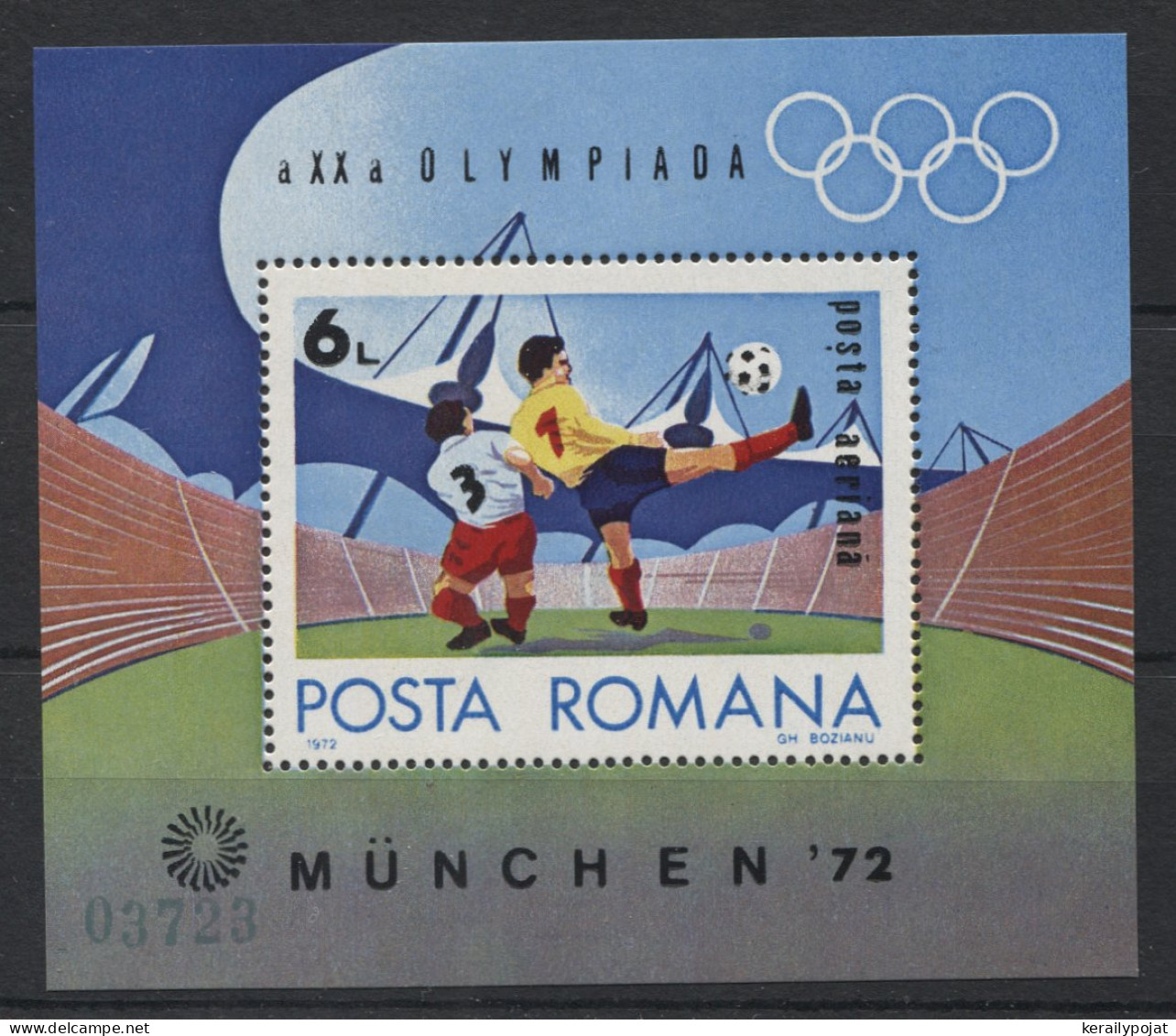 Romania - 1972 Summer Olympics Munich (II) Block (1) MNH__(TH-23825) - Hojas Bloque