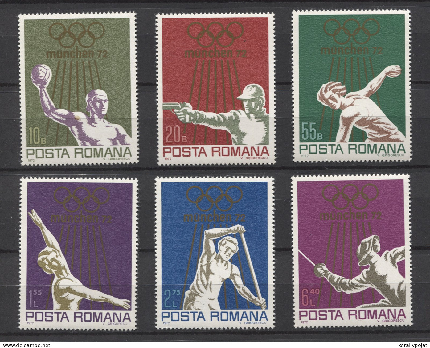 Romania - 1972 Summer Olympics Munich (II) MNH__(TH-23824) - Nuevos