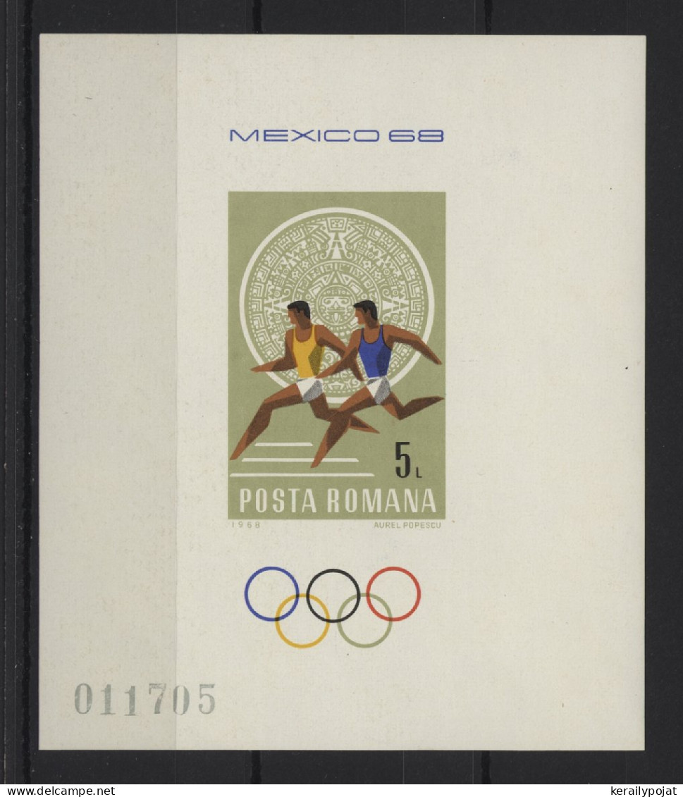 Romania - 1968 Summer Olympics Mexico Block MNH__(TH-24254) - Blocs-feuillets