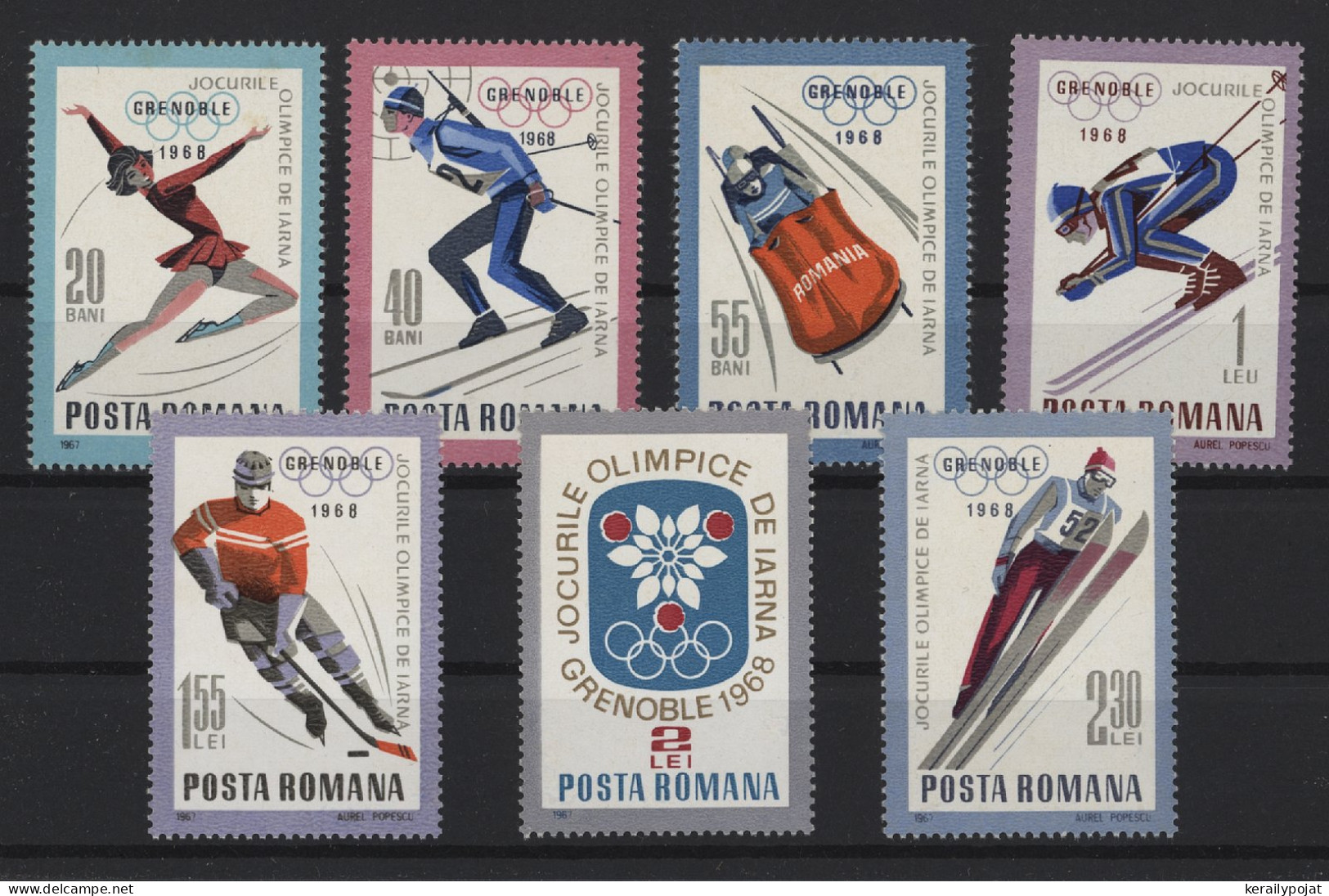 Romania - 1967 Winter Olympics Grenoble MNH__(TH-24545) - Unused Stamps