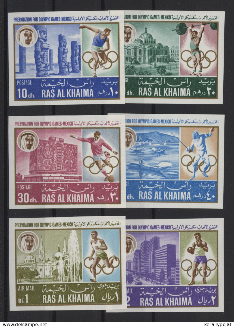 Ras Al Khaima - 1967 Summer Olympics Mexico IMPERFORATE MNH__(TH-24543) - Ras Al-Khaima