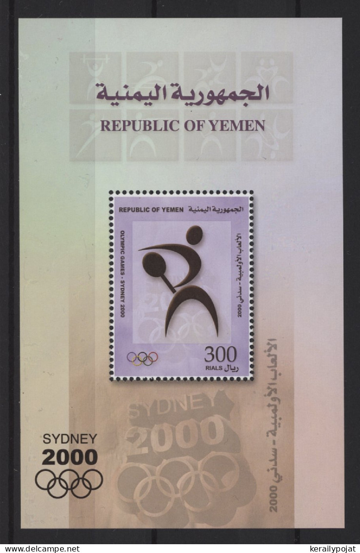 Yemen - 2000 Summer Olympics Sydney Block MNH__(TH-27479) - Yémen