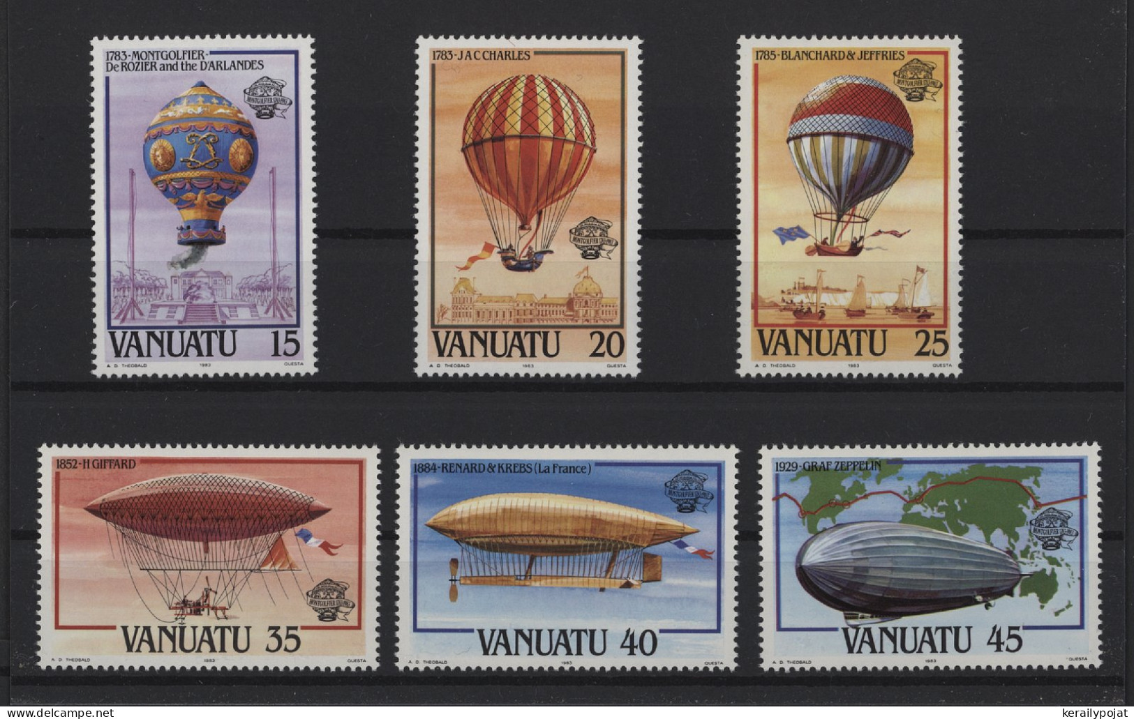 Vanuatu - 1983 200 Years Of Aviation MNH__(TH-24532) - Vanuatu (1980-...)