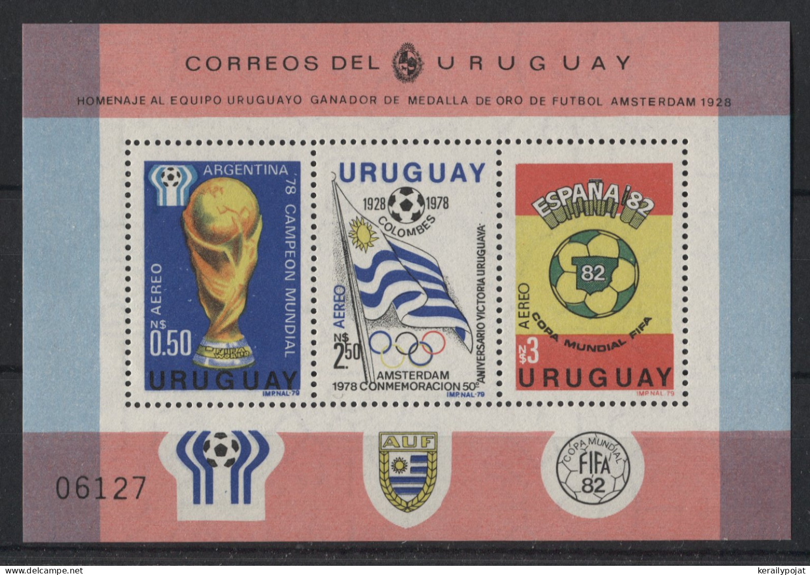 Uruguay - 1979 Football World Cup Block MNH__(TH-24090) - Uruguay