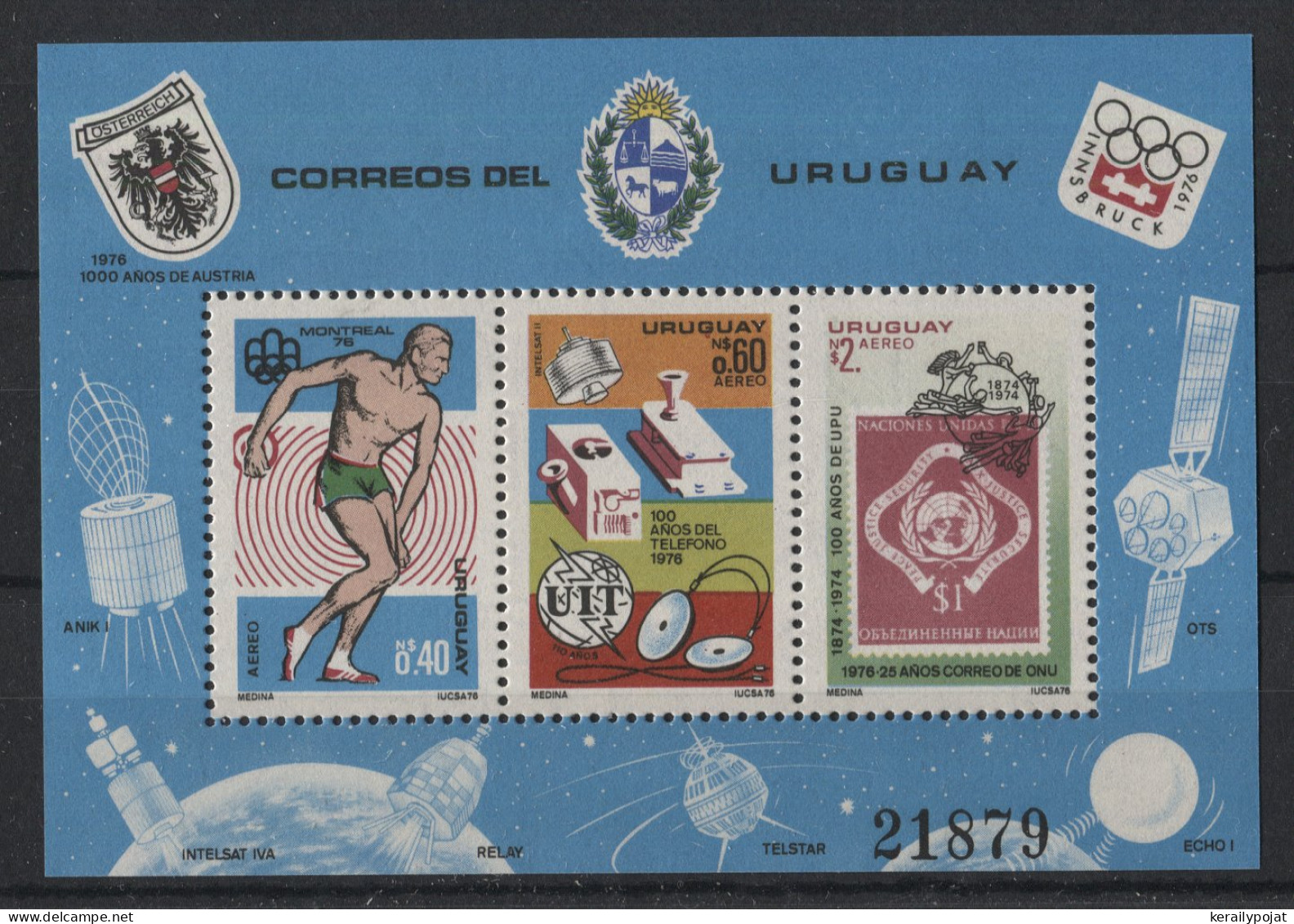 Uruguay - 1976 Annual Events 1974-1978 Block (2) MNH__(TH-24160) - Uruguay