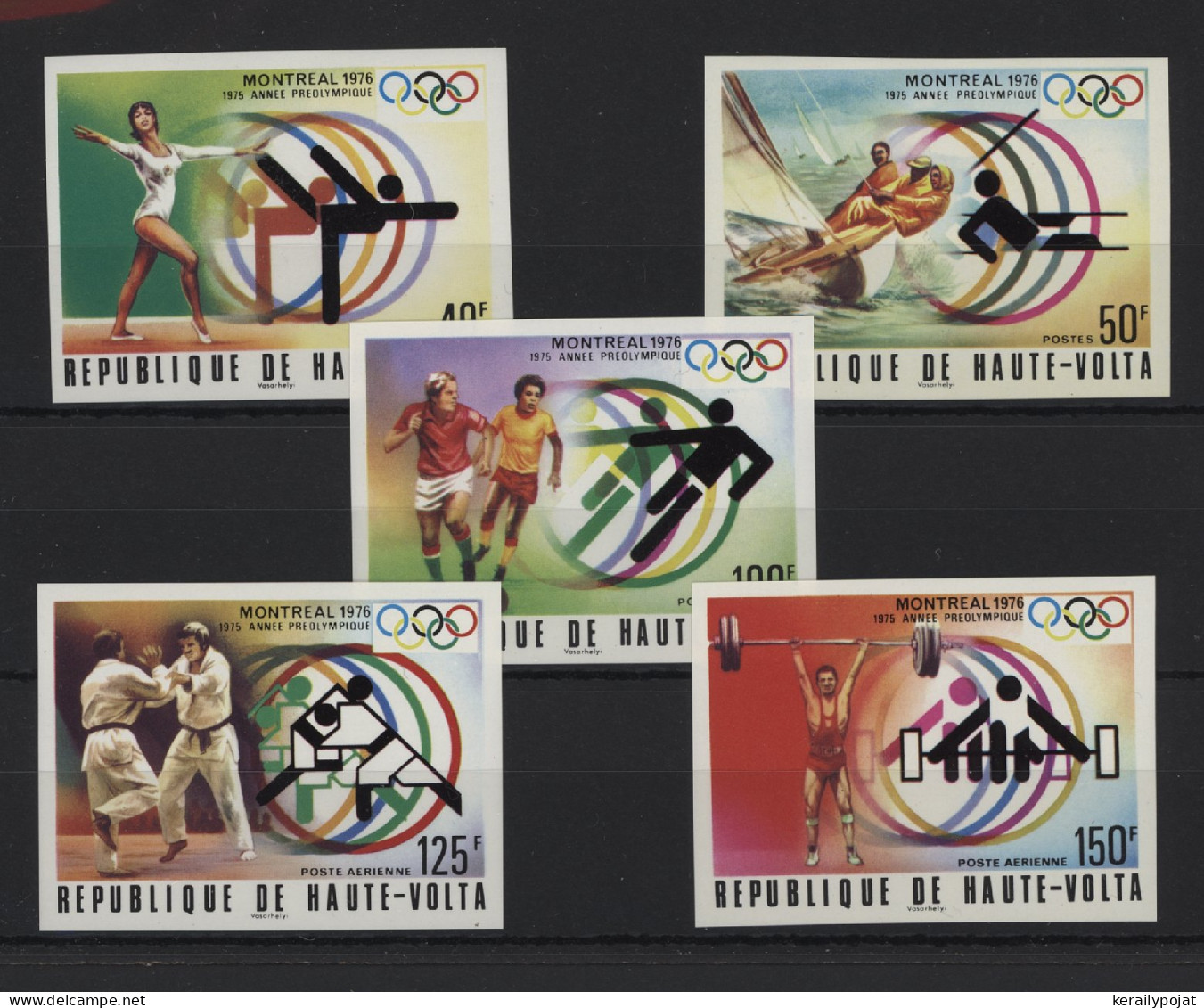 Upper Volta - 1976 Summer Olympics Montreal (I) IMPERFORATE MNH__(TH-24335) - Alto Volta (1958-1984)