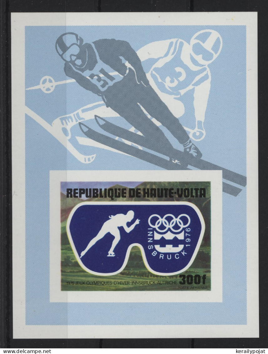 Upper Volta - 1975 Winter Olympics Innsbruck Block IMPERFORATE MNH__(TH-24334) - Alto Volta (1958-1984)