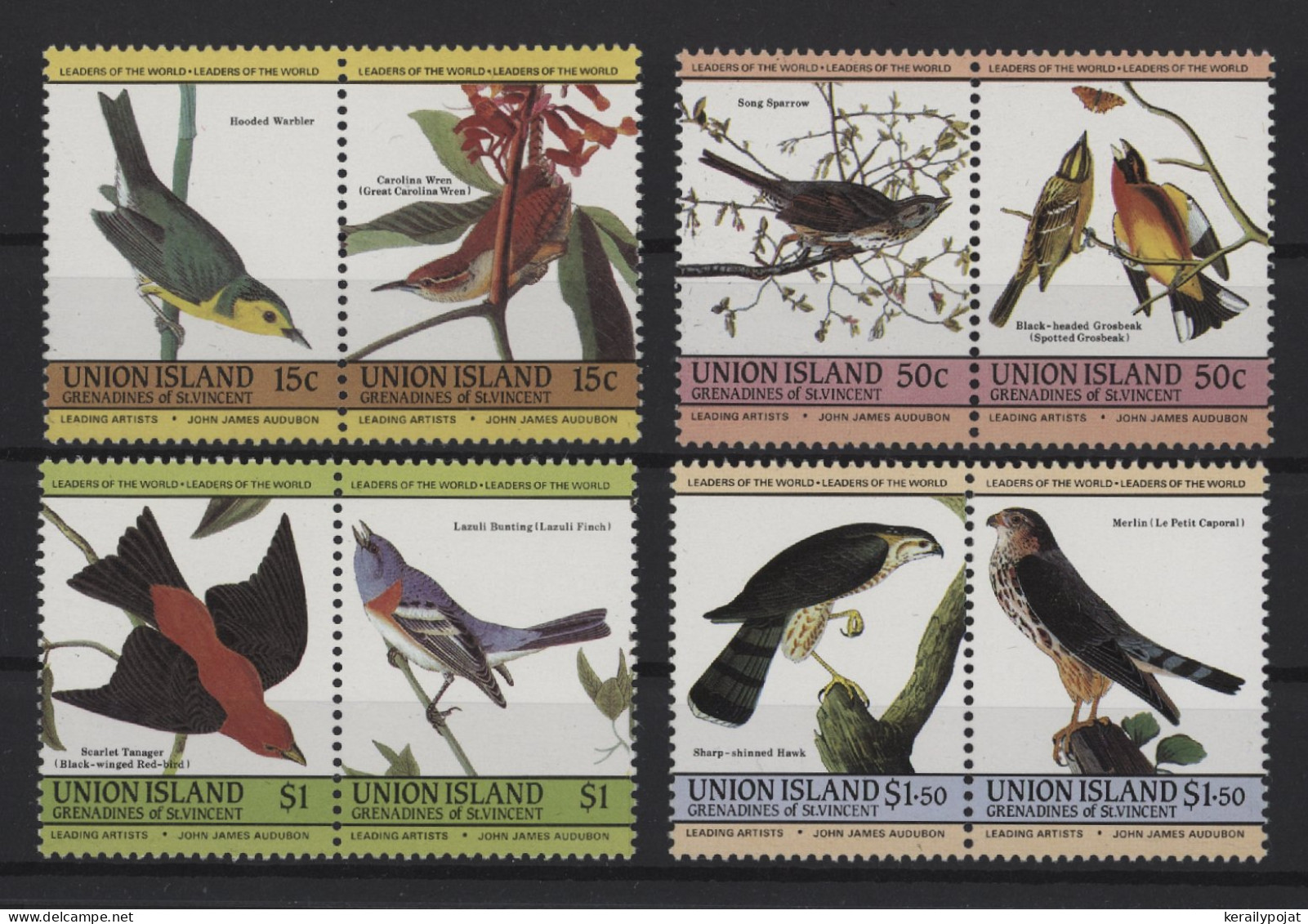 Union Island - 1985 John James Audubon MNH__(TH-25128) - St.Vincent & Grenadines