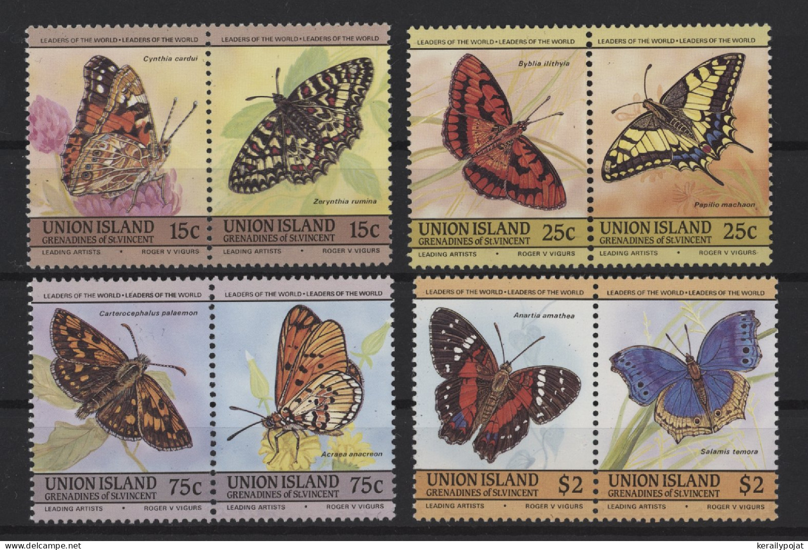 Union Island - 1985 Butterflies MNH__(TH-25127) - St.Vincent Y Las Granadinas