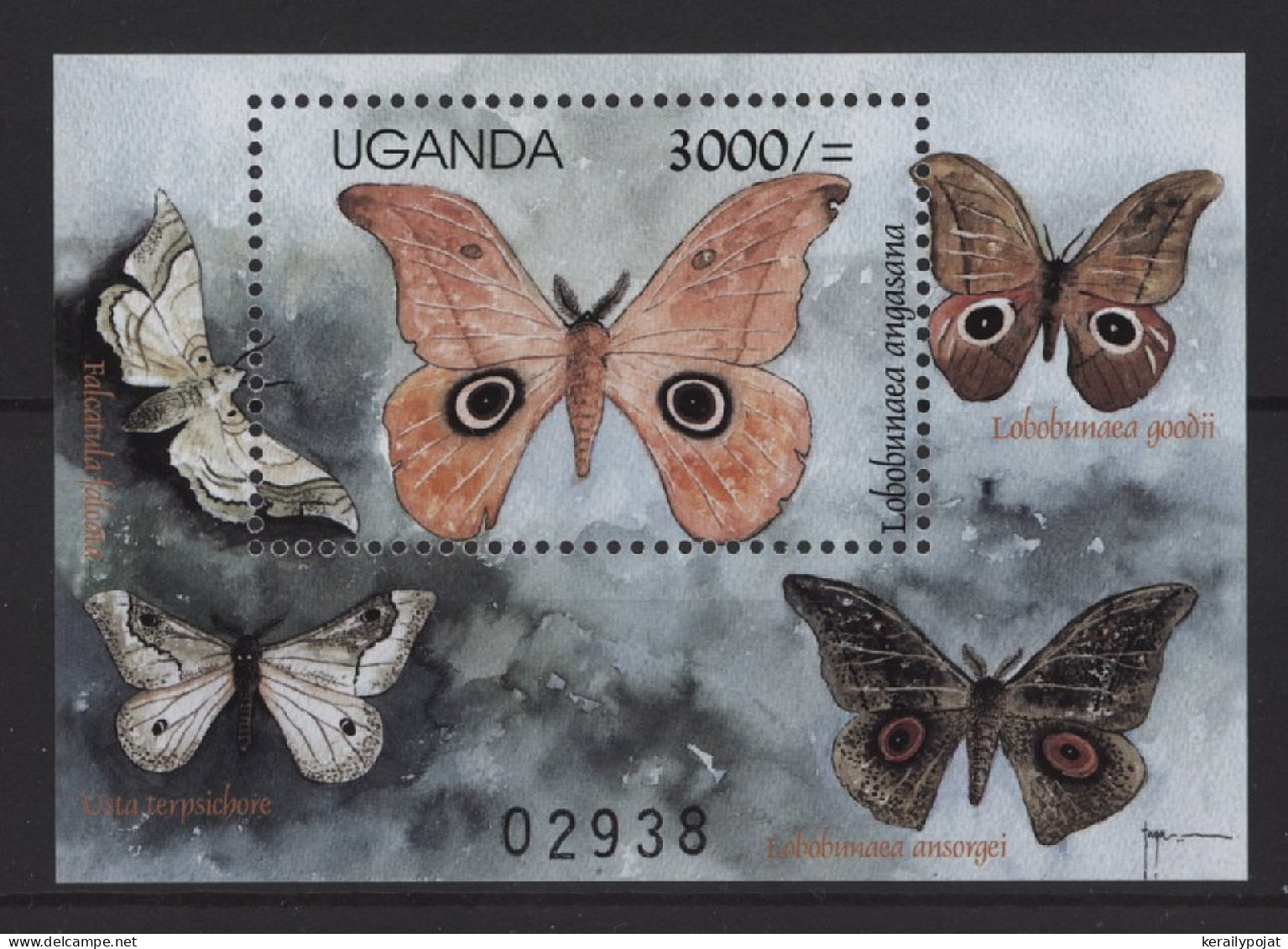 Uganda - 2000 Butterflies Block MNH__(TH-26878) - Uganda (1962-...)