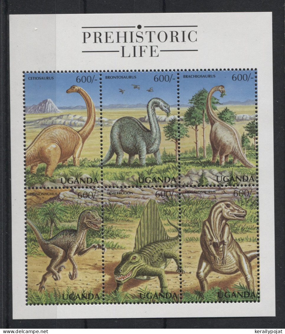 Uganda - 1998 Prehistoric Animals Kleinbogen MNH__(TH-23048) - Uganda (1962-...)