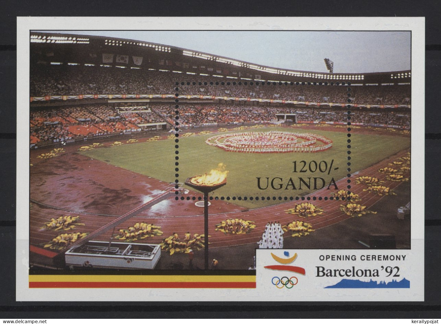 Uganda - 1991 Summer Olympics Barcelona Block (2) MNH__(TH-27744) - Ouganda (1962-...)