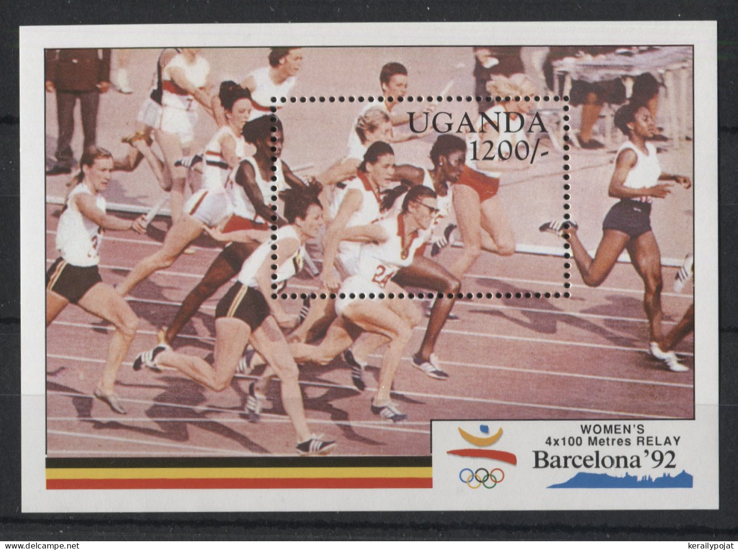 Uganda - 1991 Summer Olympics Barcelona Block (2) MNH__(TH-23966) - Uganda (1962-...)