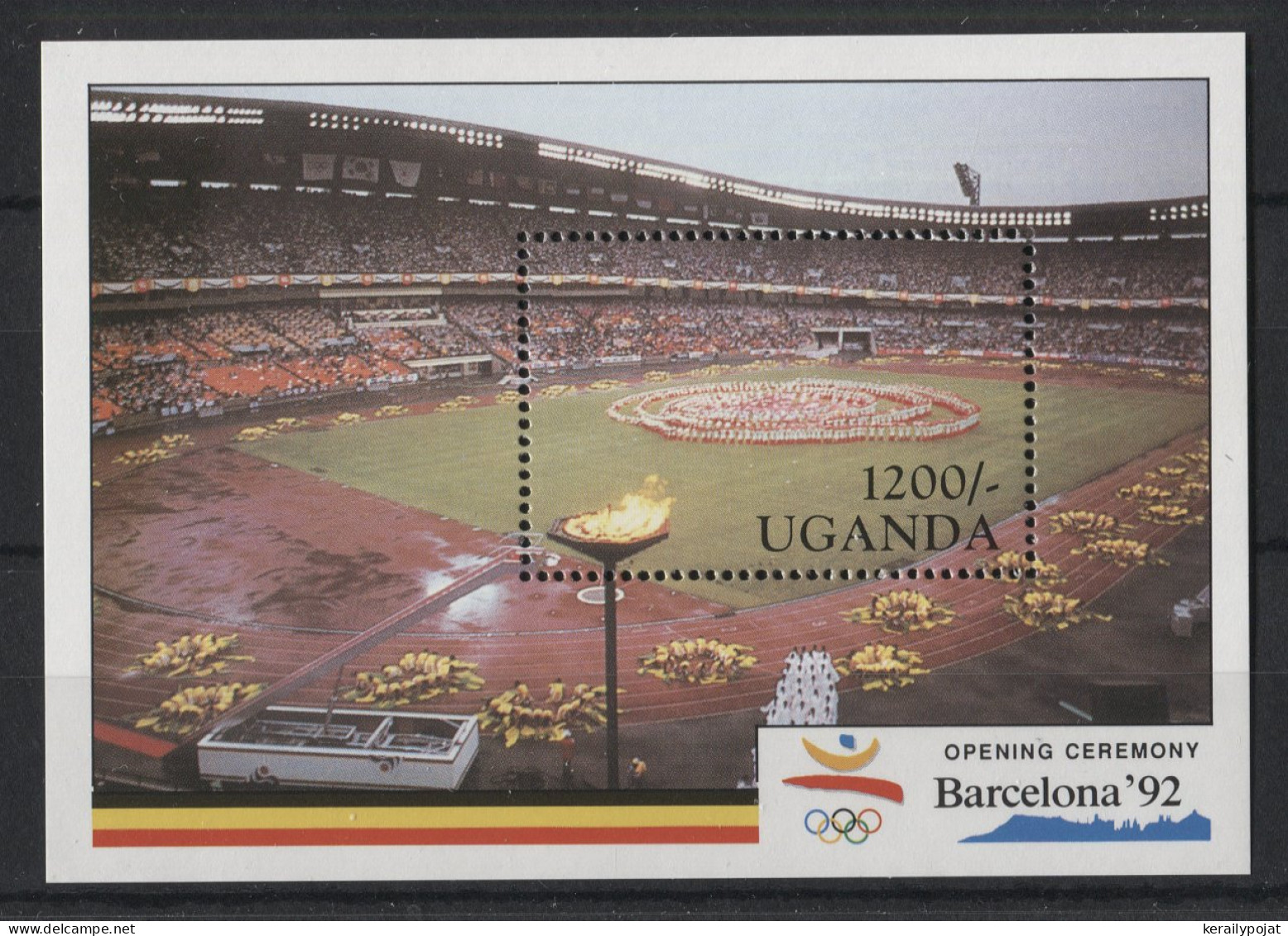 Uganda - 1991 Summer Olympics Barcelona Block (1) MNH__(TH-23965) - Uganda (1962-...)