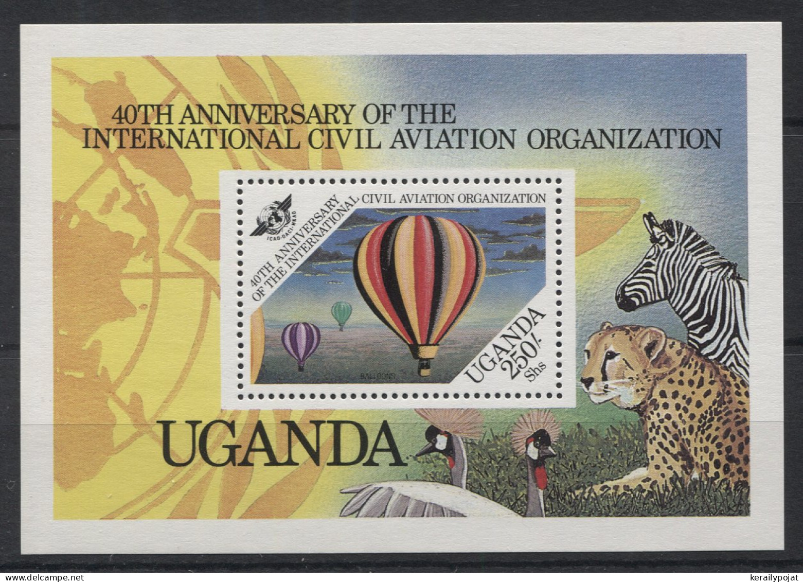 Uganda - 1984 Civil Aviation Organization Block MNH__(TH-24133) - Ouganda (1962-...)