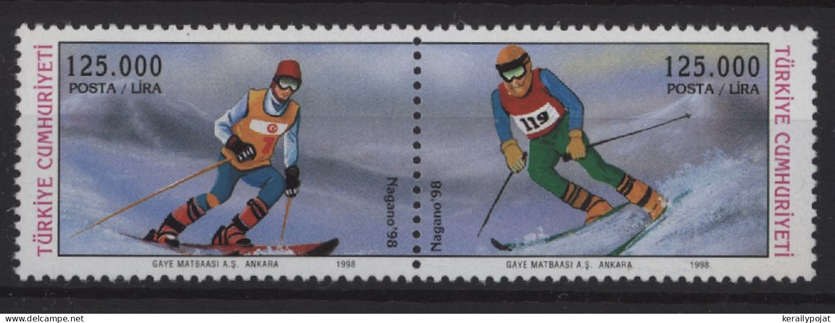 Turkey - 1998 Winter Olympics Nagano Pair MNH__(TH-25543) - Nuevos