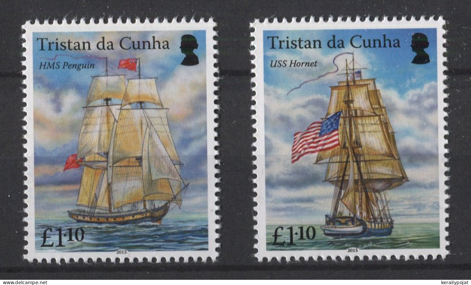 Tristan Da Cunha - 2015 Naval Battle Of The British-American War MNH__(TH-26111) - Tristan Da Cunha