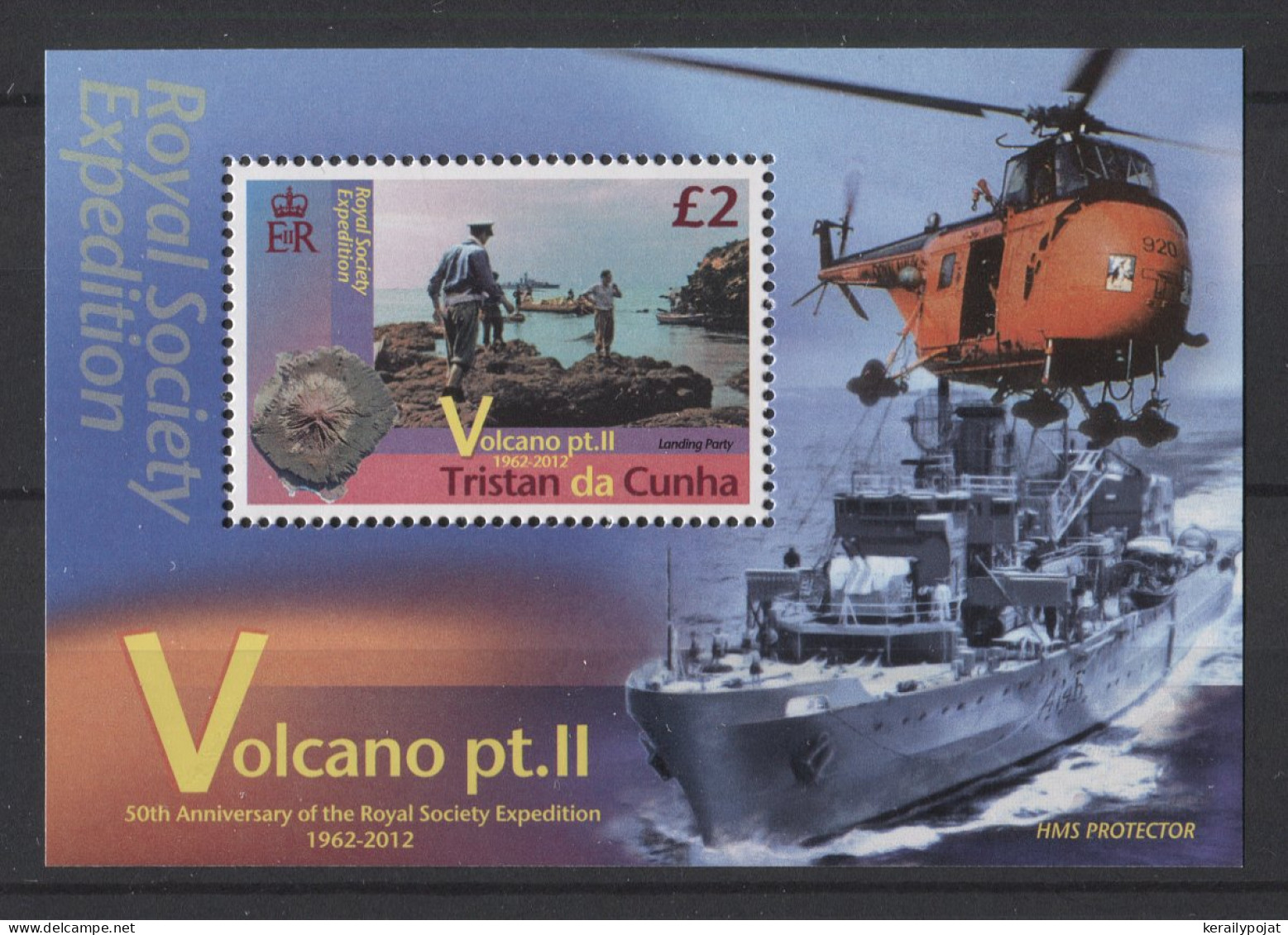 Tristan Da Cunha - 2012 Volcanic Eruption (II) Block MNH__(TH-26510) - Tristan Da Cunha