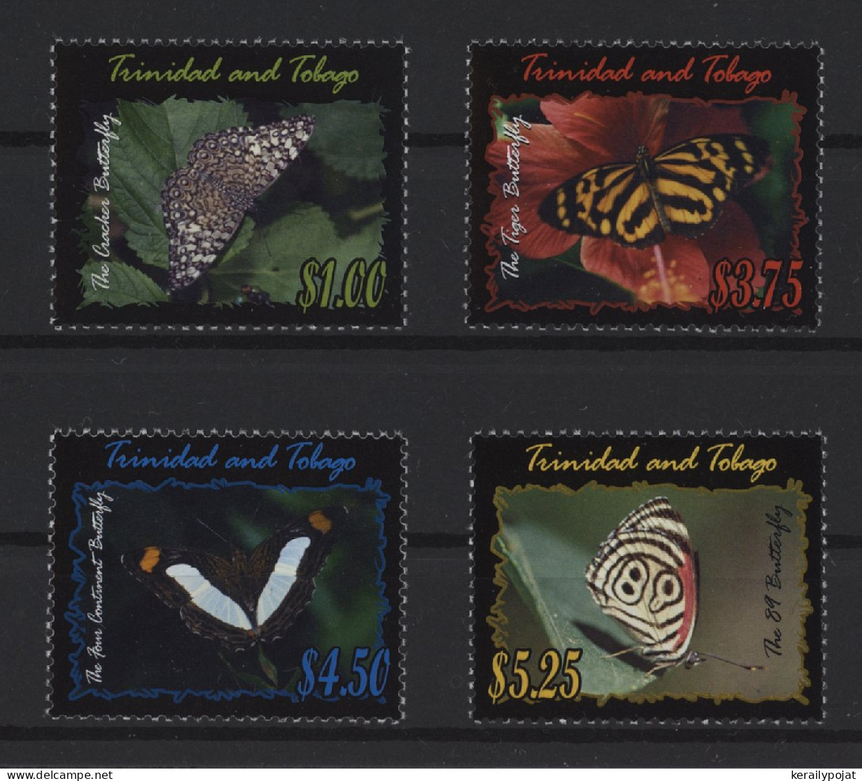 Trinidad & Tobago - 2002 Butterflies MNH__(TH-27303) - Trinidad & Tobago (1962-...)