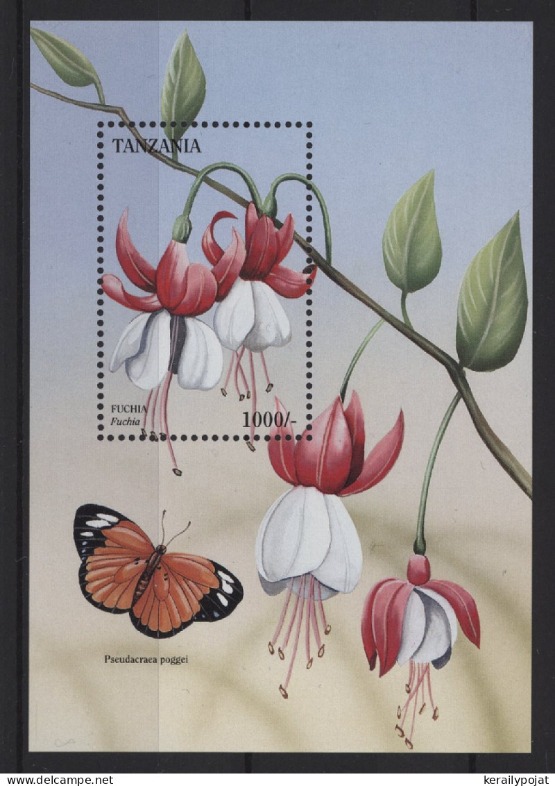 Tanzania - 1996 Garden Flowers Block (2) MNH__(TH-26875) - Tanzania (1964-...)