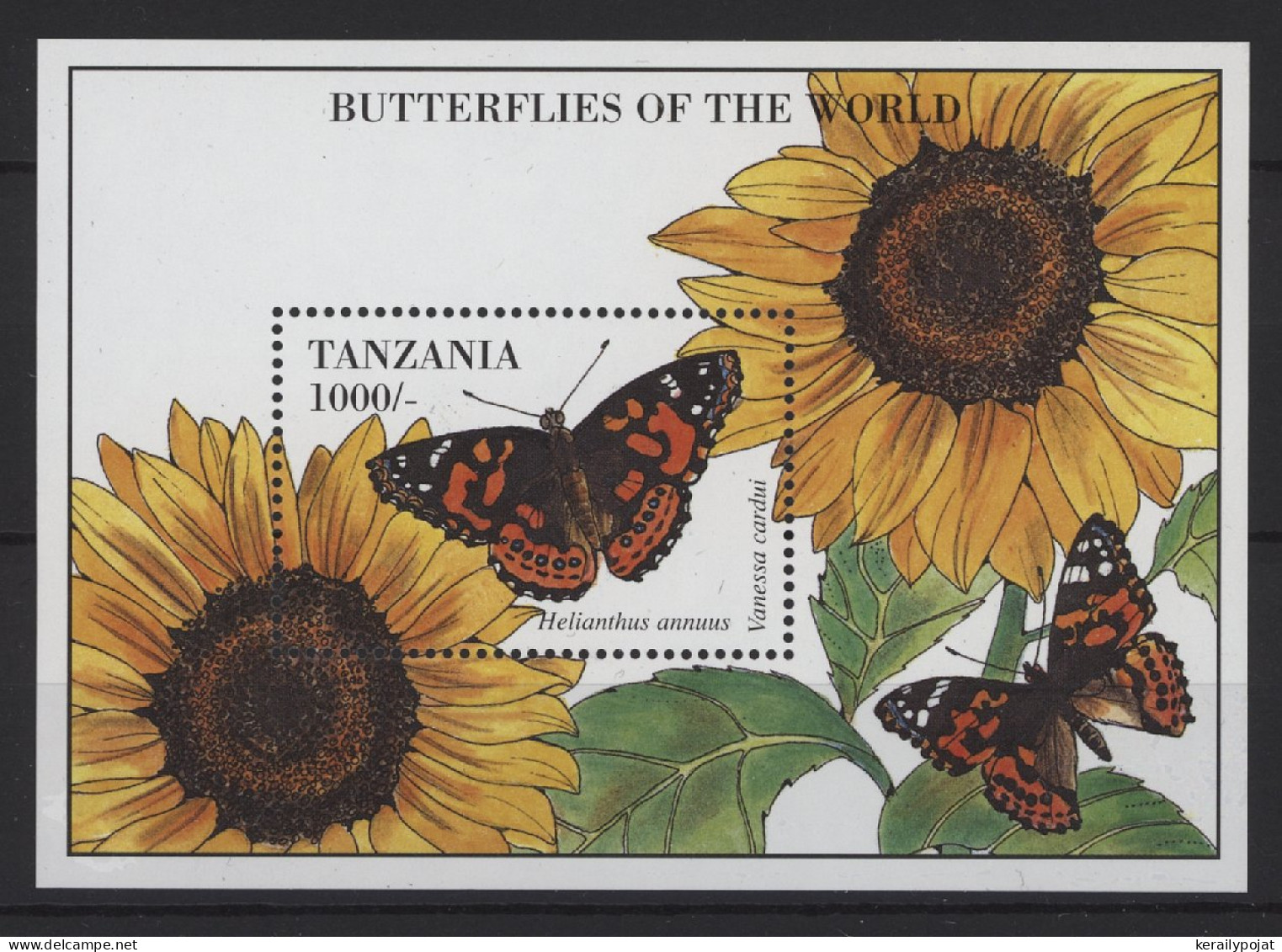 Tanzania - 1994 Butterflies Block (2) MNH__(TH-26874) - Tanzania (1964-...)