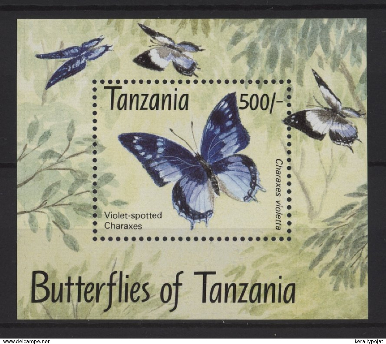Tanzania - 1993 Butterflies Block (2) MNH__(TH-26869) - Tanzania (1964-...)