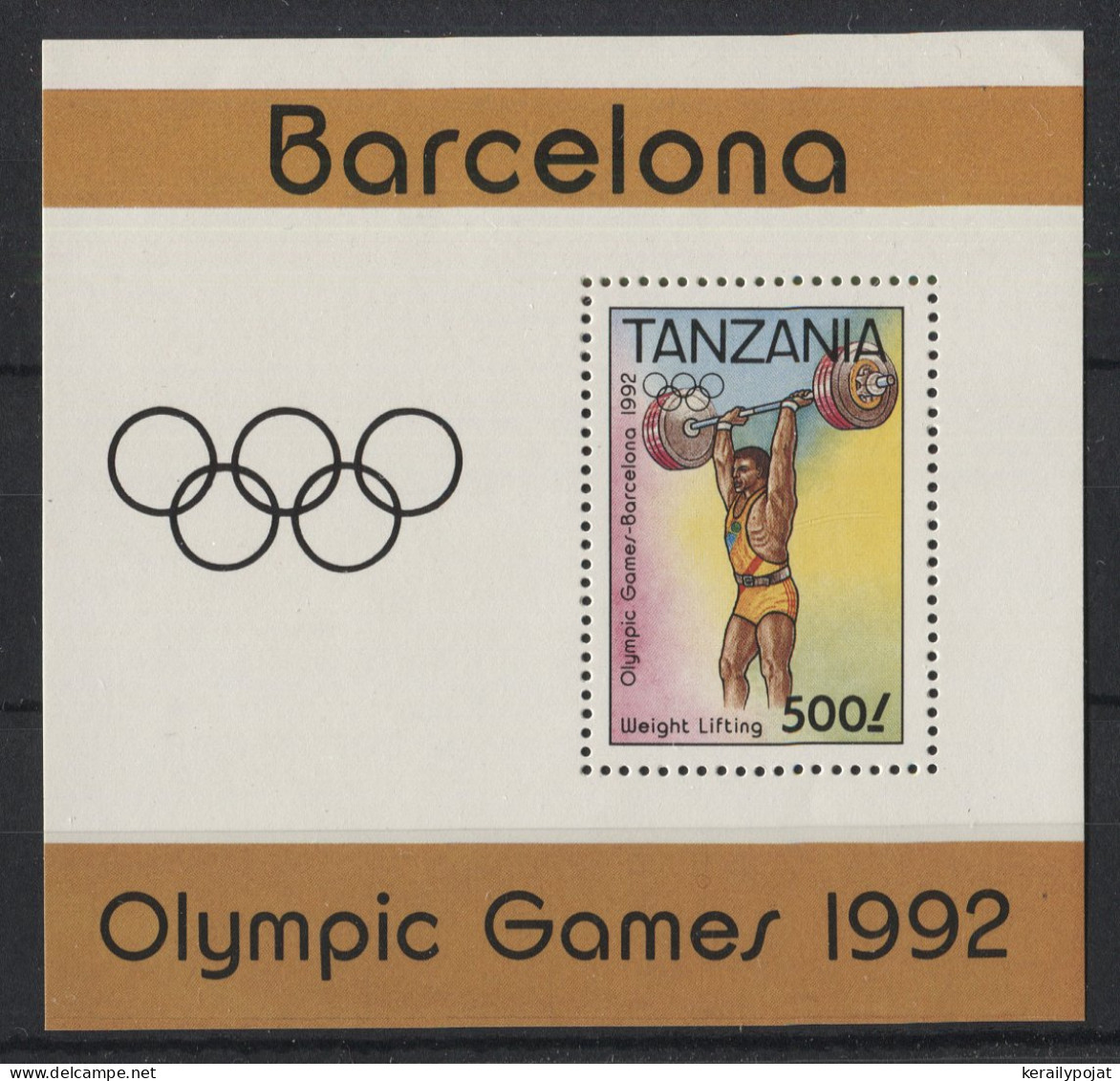 Tanzania - 1992 Summer Olympics Barcelona Block MNH__(TH-23960) - Tanzania (1964-...)