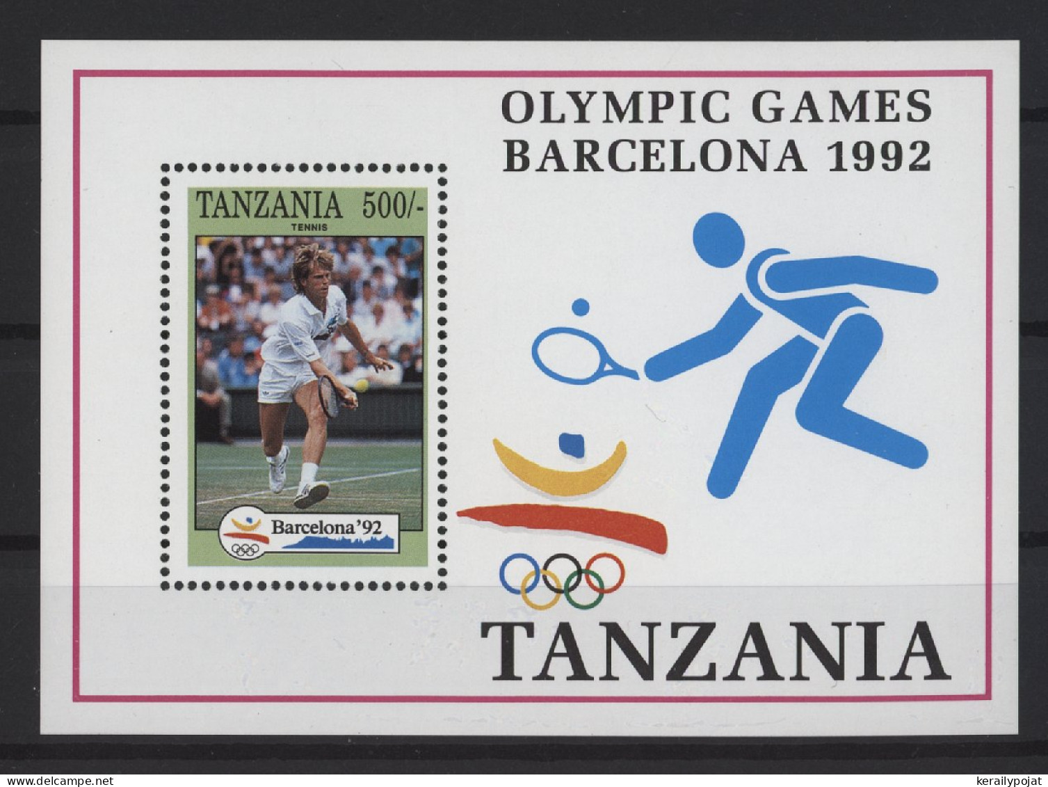 Tanzania - 1992 Albertville And Barcelona Block (1) MNH__(TH-27739) - Tanzania (1964-...)