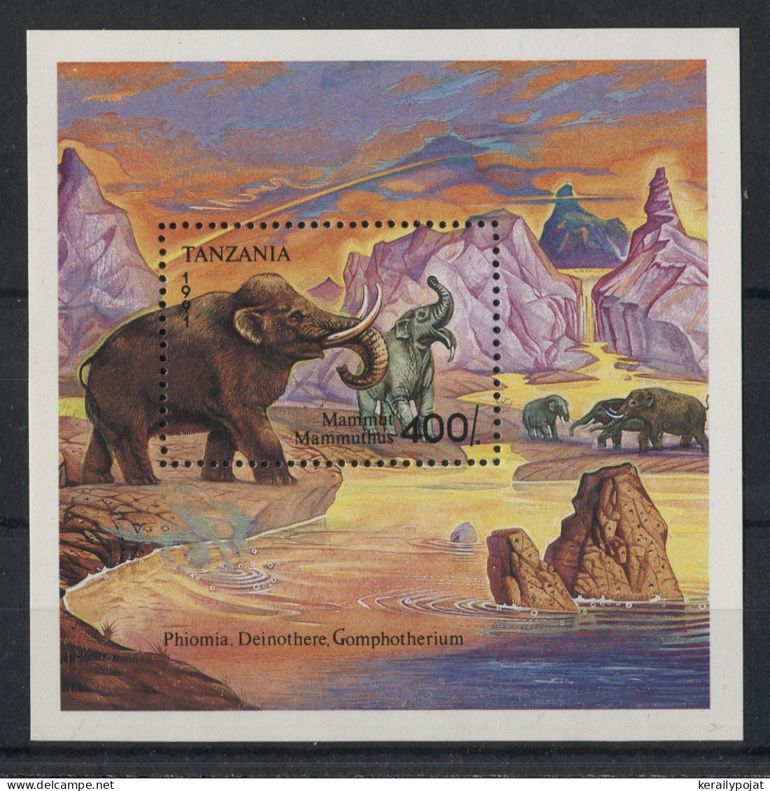 Tanzania - 1991 Elephants Block MNH__(TH-23036) - Tanzania (1964-...)