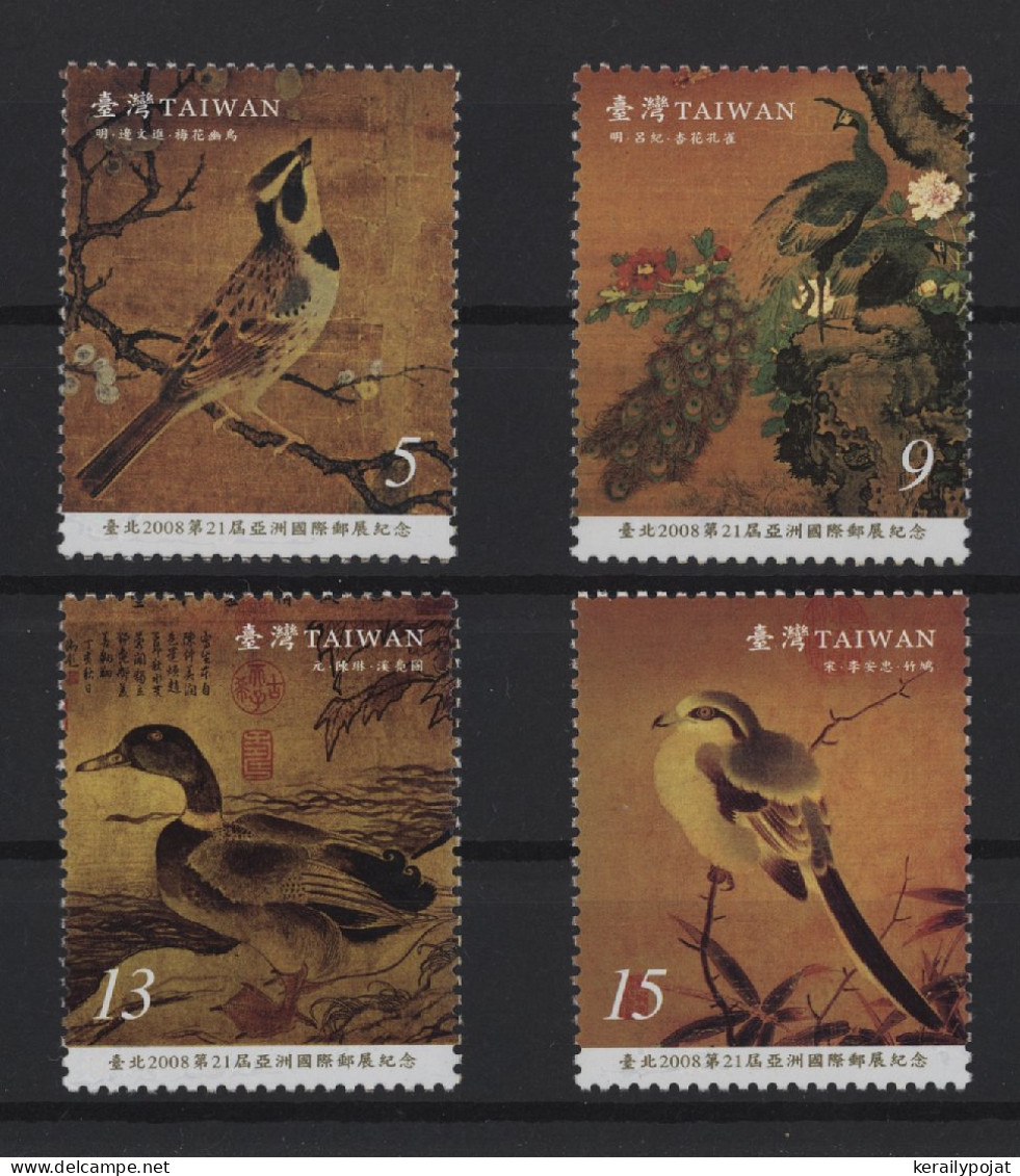 Taiwan - 2008 Bird Paintings MNH__(TH-27193) - Unused Stamps