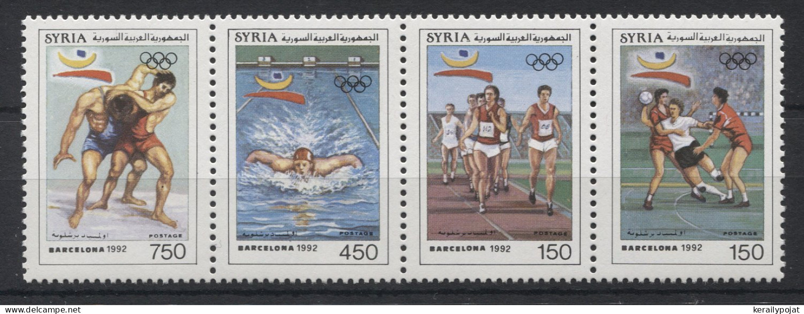 Syria - 1992 Summer Olympics Barcelona Strip MNH__(TH-24020) - Syrië