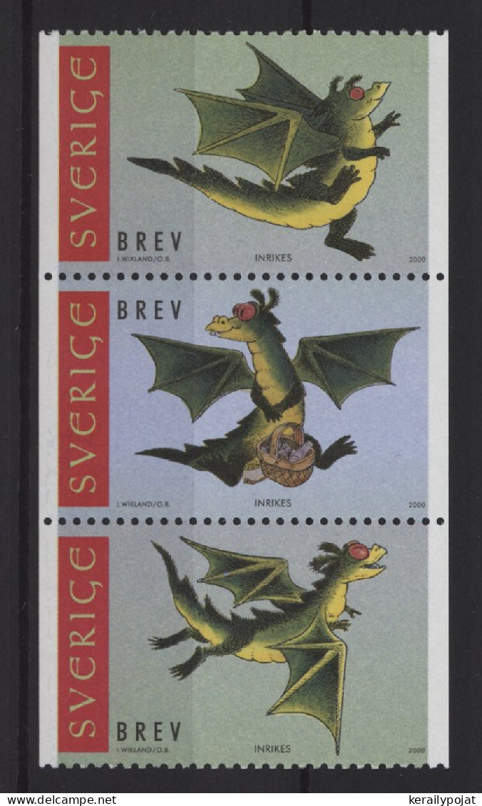 Sweden - 2000 Year Of The Dragon Strip MNH__(TH-25929) - Ongebruikt