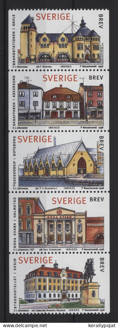 Sweden - 1998 Swedish Houses Strip MNH__(TH-25631) - Nuevos