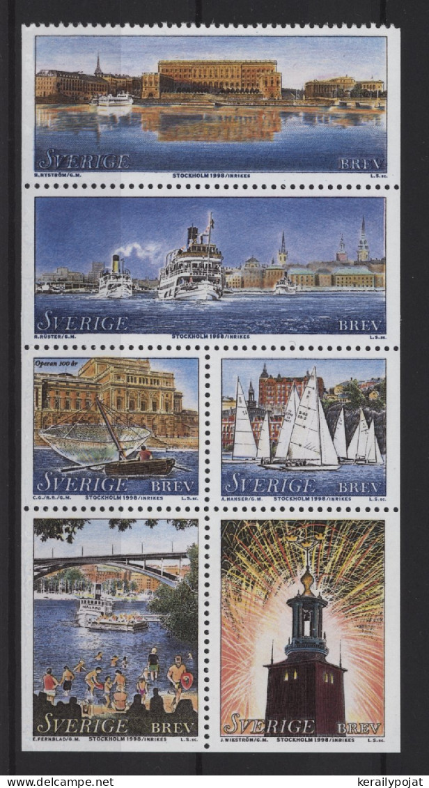 Sweden - 1998 Stockholm European Capital Of Culture Block Of Six MNH__(TH-25632) - Blocks & Sheetlets