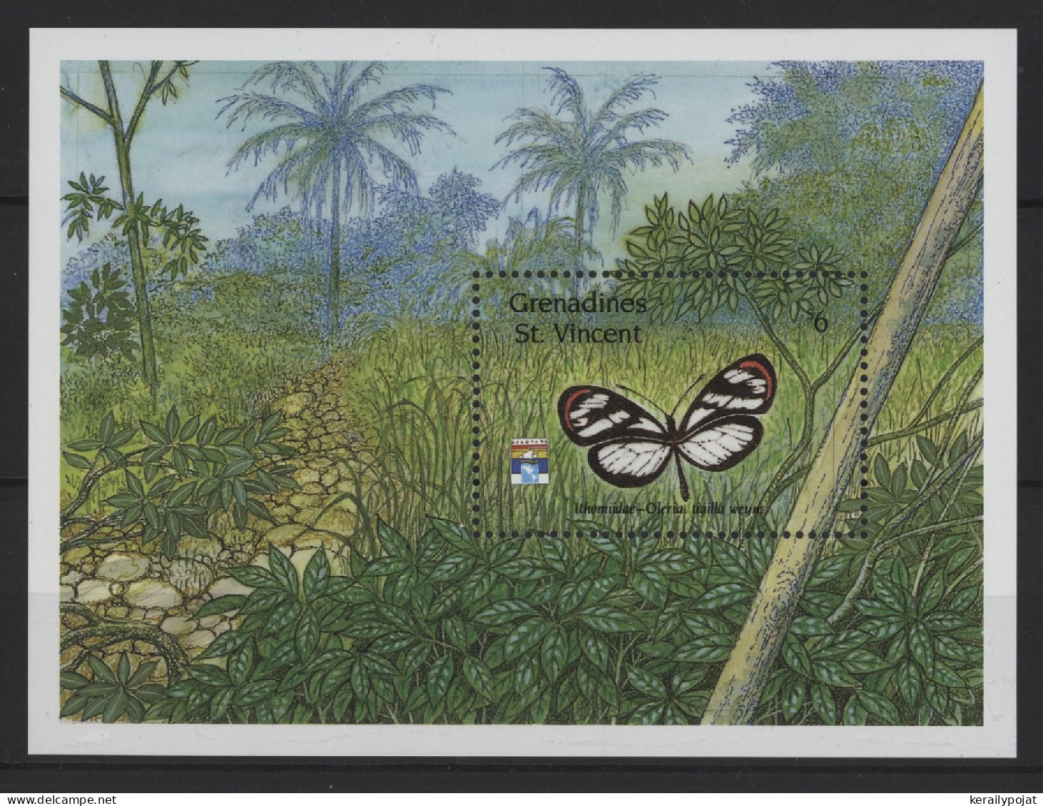 St.Vincent Grenadines - 1992 Butterflies Block (1) MNH__(TH-26779) - St.Vincent & Grenadines