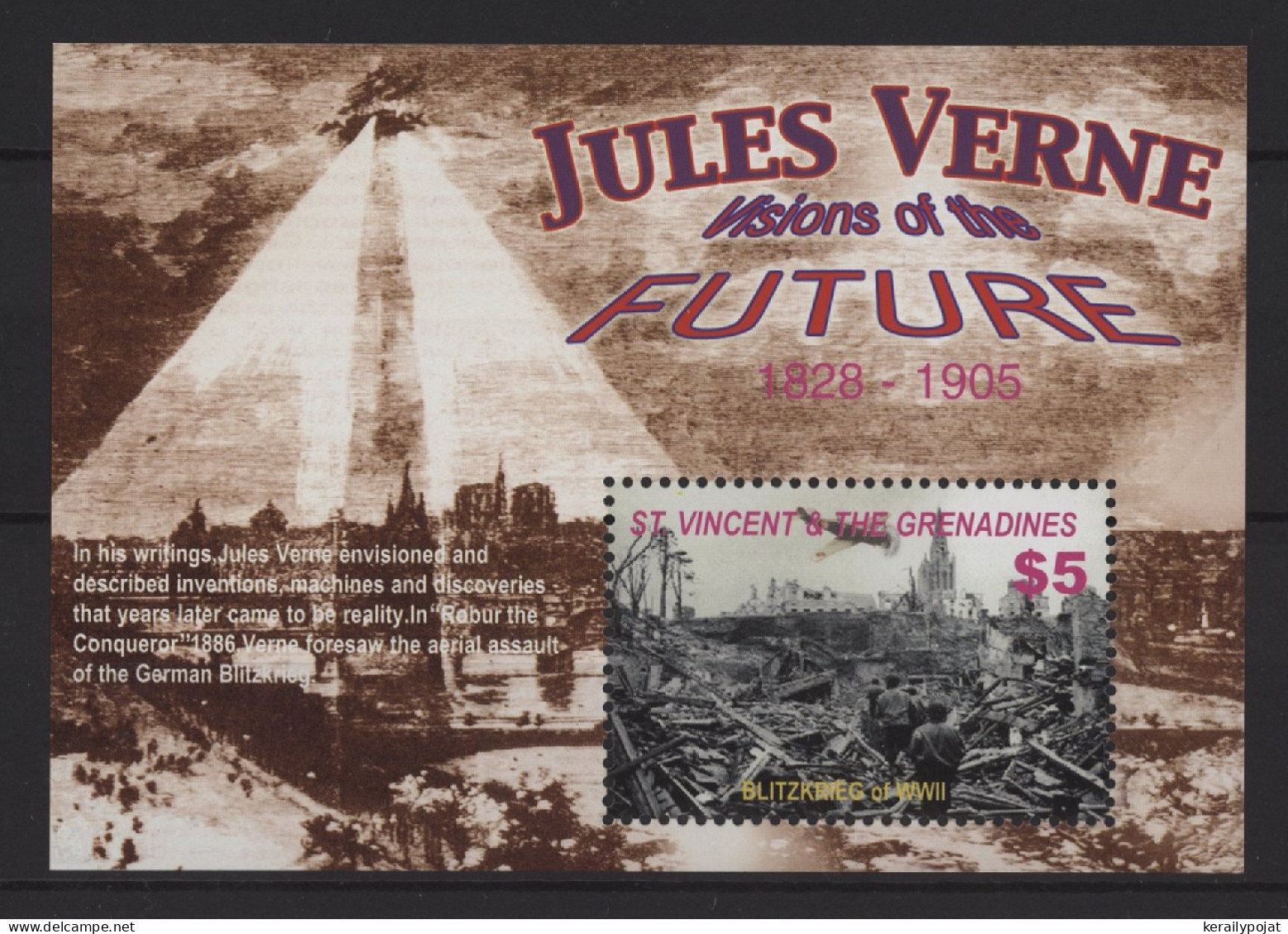 St.Vincent - 2005 Jules Verne Block (5) MNH__(TH-27389) - St.Vincent (1979-...)