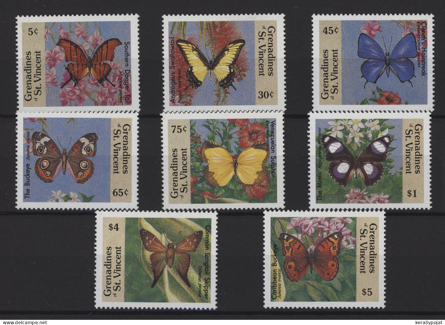 St.Vincent Grenadines - 1989 Butterflies MNH__(TH-25124) - St.Vincent & Grenadines