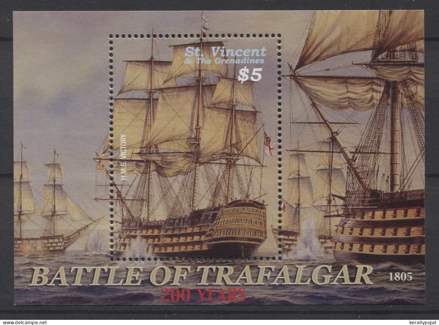 St.Vincent - 2004 Battle Of Trafalgar Block (2) MNH__(TH-26451) - St.Vincent (1979-...)