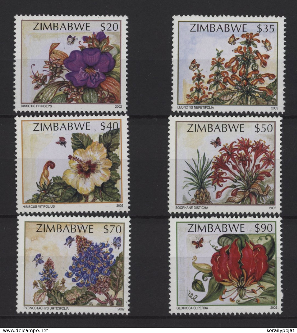 Zimbabwe - 2002 Flowering Wild Plants MNH__(TH-27329) - Zimbabwe (1980-...)