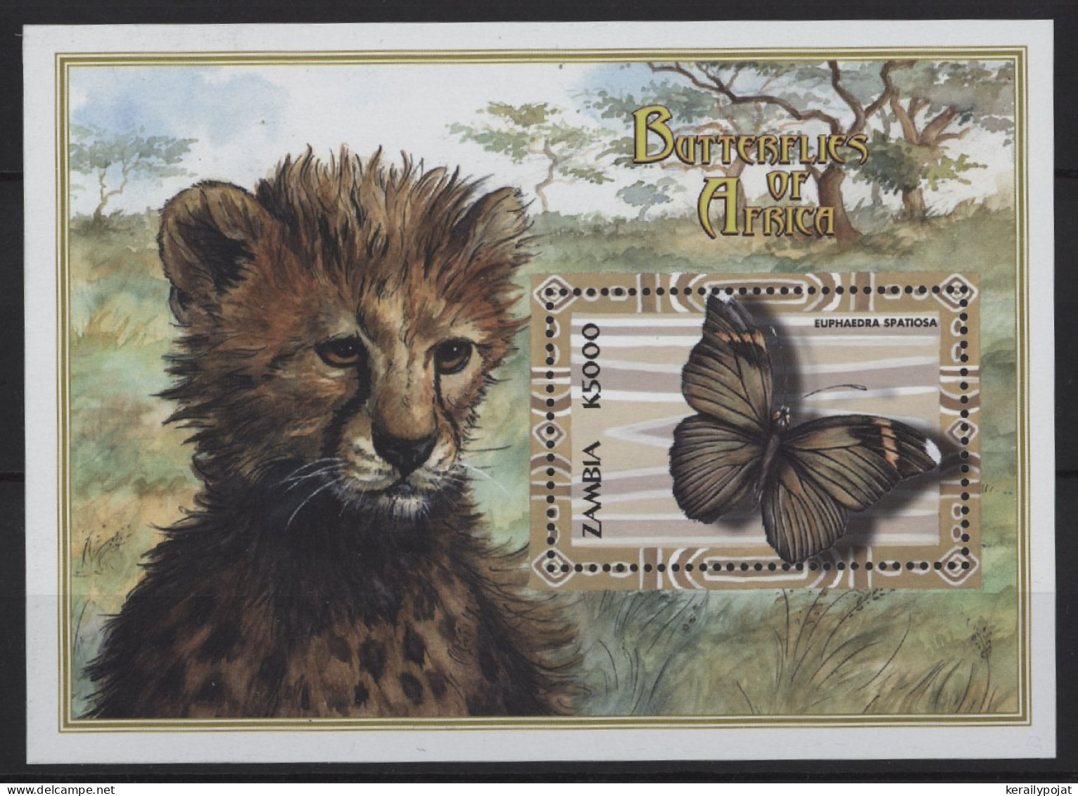 Zambia - 2000 Butterflies Block (3) MNH__(TH-26884) - Zambie (1965-...)