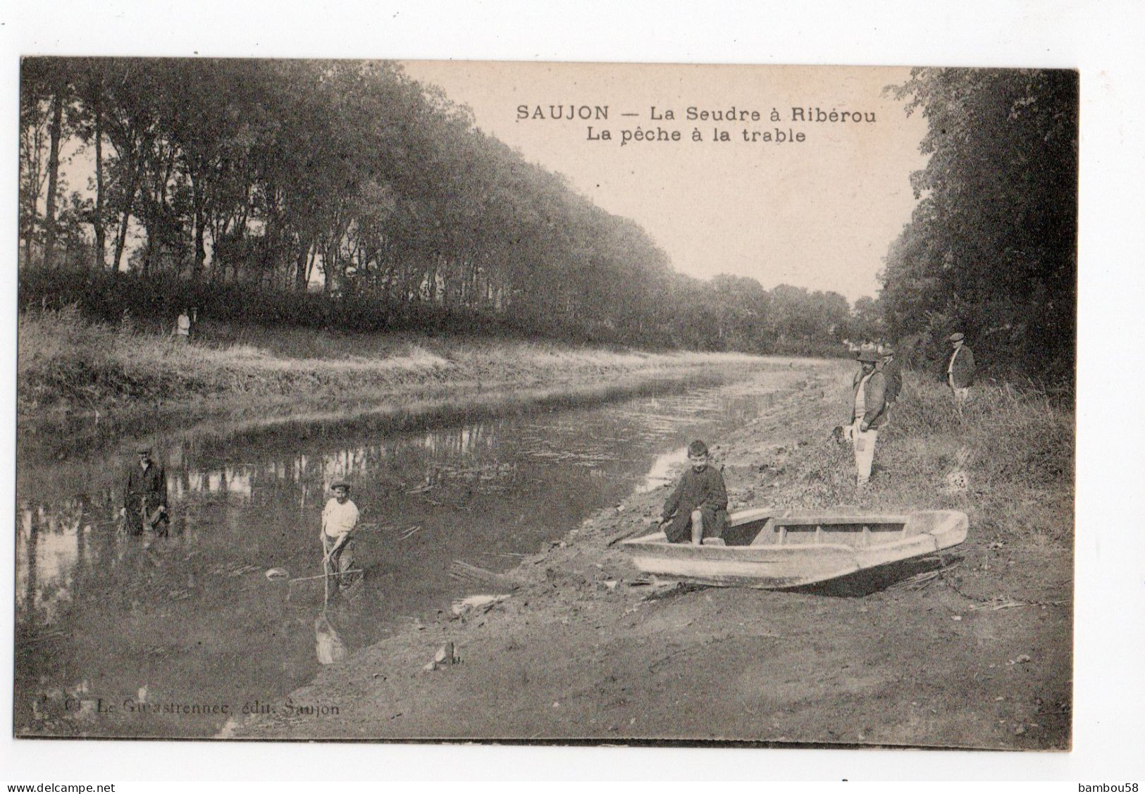 SAUJON * CHARENTE MARITIME * LA SEUDRE A RIBEROU * PECHE A LA TRABLE * Le Guiastrennec - Saujon