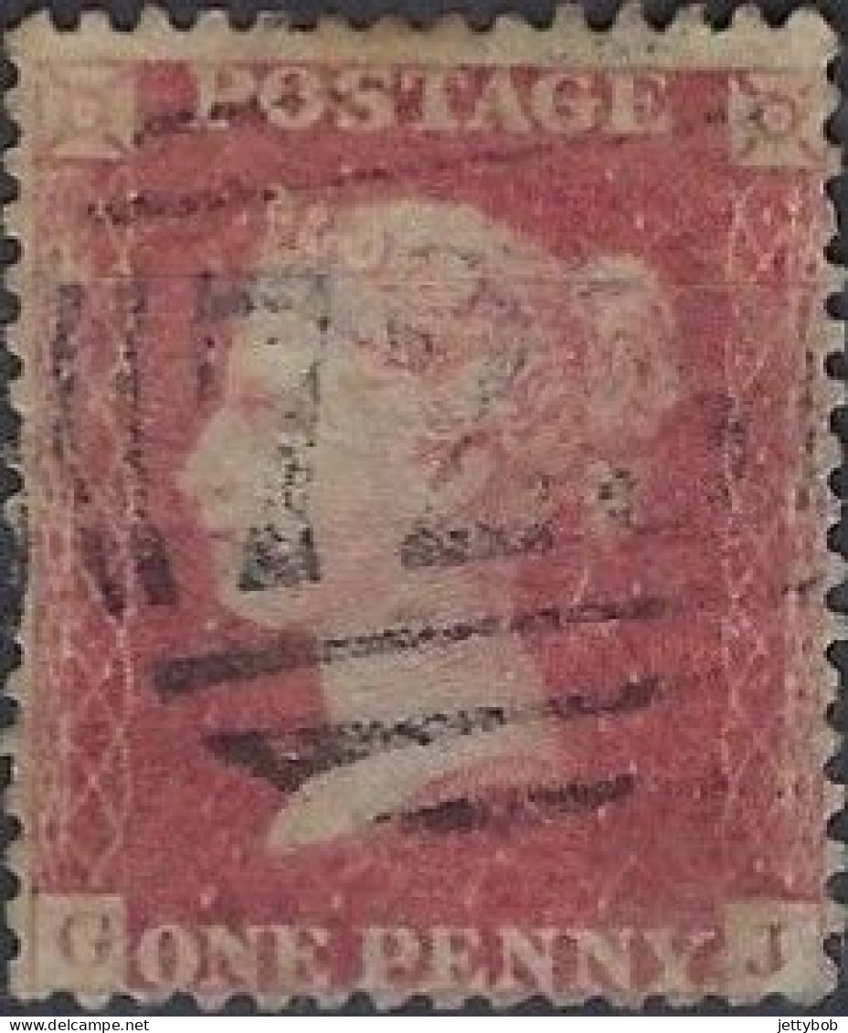 GB 1857 QV 1d  Wmk:Large Crown.  Perf:14  Used - Usados