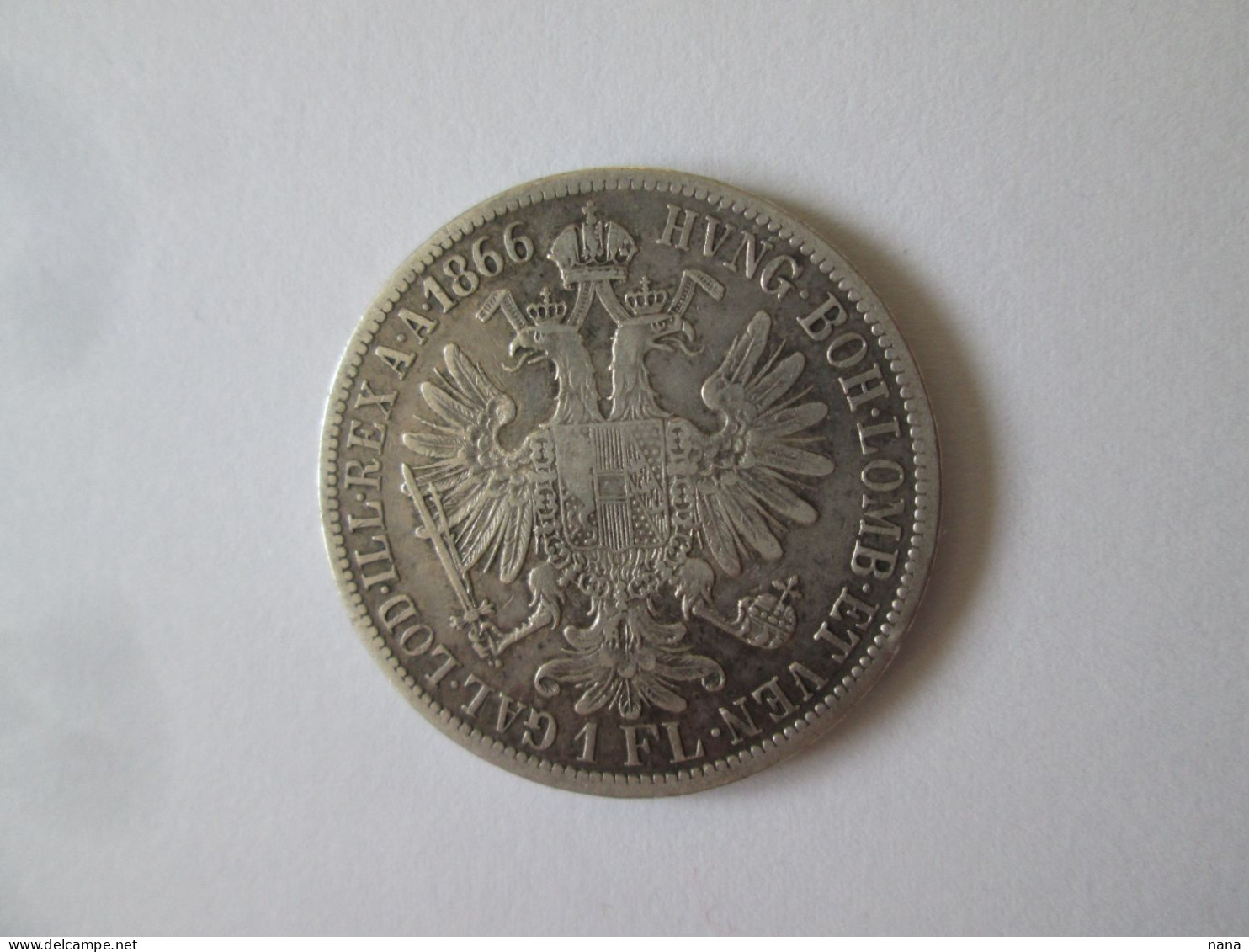 Rare! Austria 1 Florin 1866 A Silver/Argent AUNC Very Nice Coin - Oesterreich