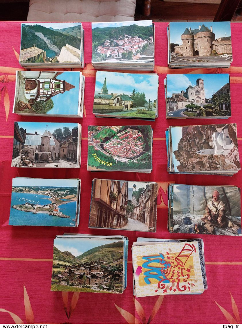 LOT FAMILIAL DE 900 CARTES POSTALES MODERNES FRANCE ET ETRANGER - 500 CP Min.